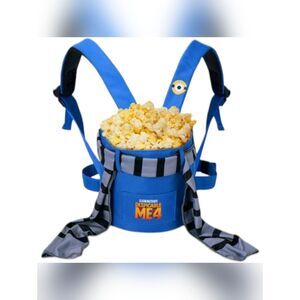 SOLD -Despicable Me 4 Minion Popcorn Bucket with Striped Scarf New